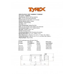 Treuil à câble synthétique compact Tyrex 8000SP