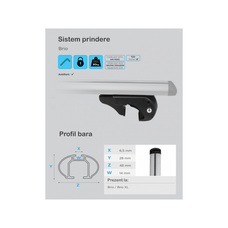 Dacia Duster Menabo Brio Roof Bars